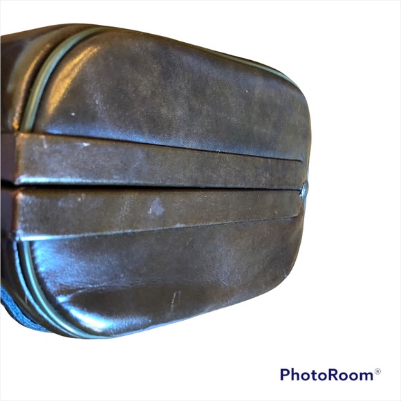 Vintage 1950s Ronay Leather Box Purse Handbag Brown Handles Amazing - Picture 5 of 12